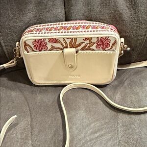 Spartina 449 RowanCrossbody Hamilton floral block print with top green leather